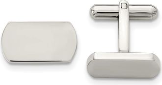 Diamond2Deal Stainless Steel Polished Cufflinks