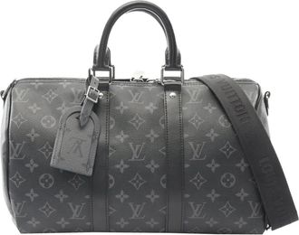 Louis Vuitton Borsa a tracolla Keepall Bandouliere 35 Monogram Eclipse 2021-2025 - Nero