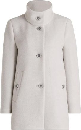 Betty Barclay Jassen, Dames, Grijs, S, Wol, Elegante wollen jas met hoge kraag