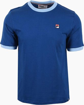 Fila Mens FILA MARCONI ESSENTIAL RINGER T-SHIRT LIMOGES/FROZEN FJORD - Navy - Size: 40