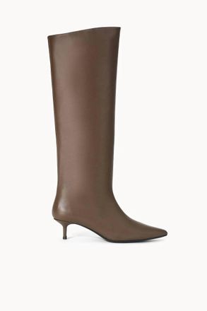 Staud Womens Sebastian Kitten Heel Boot In Truffle