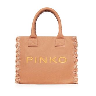 Pinko Beach Shopper - Dames - Shoppers - Oranje - ONE Size - Katoen - Tassen