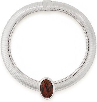 Julietta Opyum Rhodium-plated Tubogas Necklace - Silver - One Size