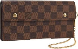 Louis Vuitton Pre-owned Clutches, female, Brown, Size: ONE SIZE Pre-owned Canvas Clutch