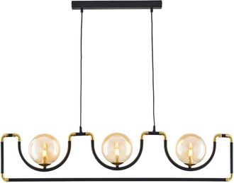 Jupiter Lampada A Sospensione Moderna Nero Oro 3xg9 Hanza Jupiter