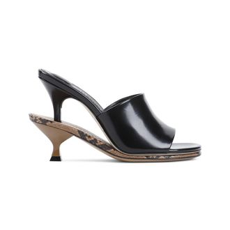 Jacquemus 11Cm Black Leather Slippers