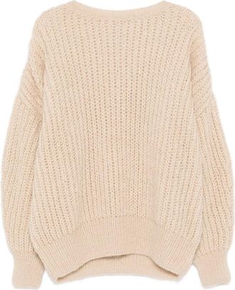 Maiami Maglione con maniche a palloncino - Toni neutri