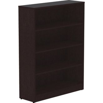Lorell Laminate Bookcase - 0.8 Shelf, 36 x 1248 - 4 Shelve(s) - 3 Adjustable Shelf(ves) - Square Edge - Material: Thermofused Laminate (TFL) - Finish: Espres