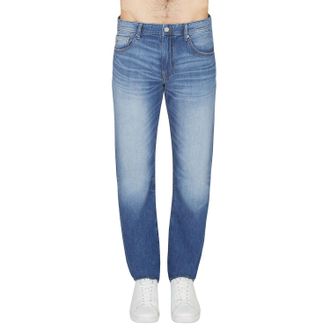 A|X Armani Exchange Mens J16 Straight-Fit Jeans in Indigo - Indigo Blue Cotton - Size 28W/32L