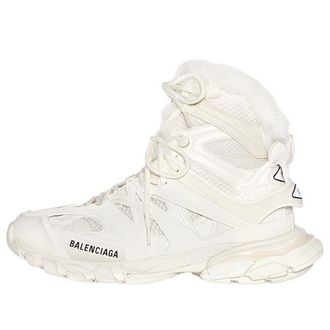 Balenciaga (WMNS) Balenciaga Track Hikers Fake Fur Beige White 668559W3CQ29700