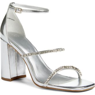 BP. Nessa Ankle Strap Sandal in Silver Metallic at Nordstrom Rack, Size 7.5
