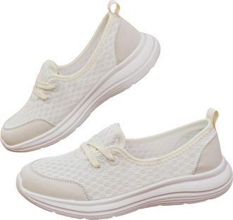 Generic Womens Casual Lightweight Soft Sole Mesh Comfort Orthopedic Shoes, 2024 New Walking Slip On Flats with Arch Support (Beige, Adult, Women, 4.5, Numeric