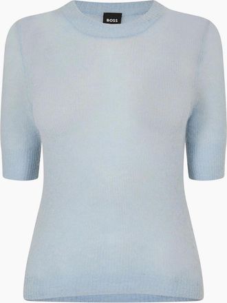 HUGO BOSS Womens Womens 10266994 01 T-Shirt - Blue - Size: 10