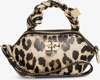 Ganni Mixed Leopard Nano Bou Bag