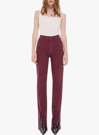 Mother Rascal Slice Up Jean In Burgundy