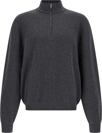 Balenciaga Half Zip Sweater Maglioni Grigio-Uomo