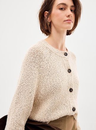 Marc O'Polo Shirt - Womens Textured heavyweight cotton cardigan