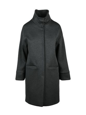 Olivier Horigamy Grey Virgin Wool-Blend Coat