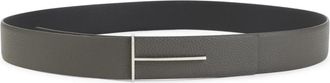 Tom Ford Grain Leather Slim T Reversible Belt - Heren - Riemen - Grijs - 105 CM - Accessoires