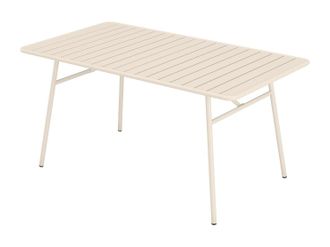 Vente-Unique Tavolo da giardino L.160 cm in Metallo Beige - MIRMANDE di MYLIA