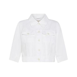 Seventy Denim Jackets, female, White, Size: 2XS Giacca in misto lino