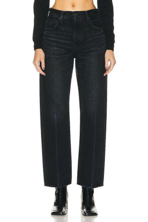Moussy Murrieta Wide Straight Jean In Black