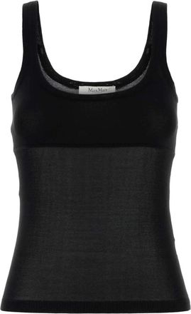 Max Mara Top Biada Cuello Ancho - Tops - Mujer - Negro - M