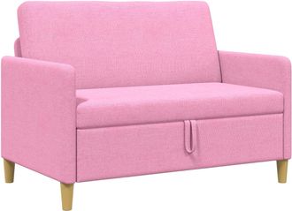 vidaXL Sof&aacute; Con Almacenamiento Rosa 122 X 78 X 87 Cm Poli&eacute;ster Vidaxl