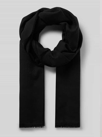 HUGO BOSS Schal aus Baumwoll-Woll-Mix Modell LEDONIO in Black, Gr&ouml;&szlig;e 1