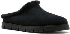 La Canadienne Eva City Dry Waterproof Shearling Lined Slipper in Black Suede at Nordstrom Rack, Size 9