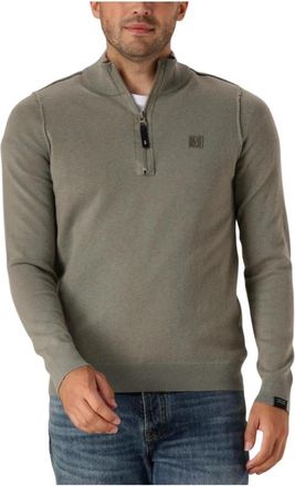 Butcher of Blue Groene Halfzip Trui voor Heren - Heren - Coltruien - Groen - S - Truien & Vesten