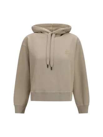 Isabel Marant Womens Hoodie Salmy Logo Sand Cotton Sweatshirts Sweater