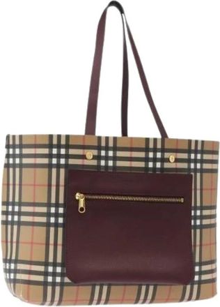 Burberry Pre-owned Tote Bags, female, Beige, Size: ONE SIZE Pre-owned Vintage Tote Bag