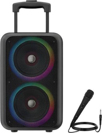 OEM Altavoz Bluetooth Port&aacute;til 41&times;26cm Luminoso 2x Altavoces 5w Con Micr&oacute;fono Negro