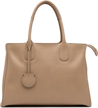 Ferragamo Borsa tote Nolita piccola in pelle 2021 - Marrone