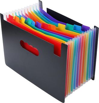 OEM Organizador De Archivos Multifuncional Expandible, Fabricado En Polipropileno Duradero, Organizador De Archivos Port&aacute;til Con Etiquetas De Colores, Ade