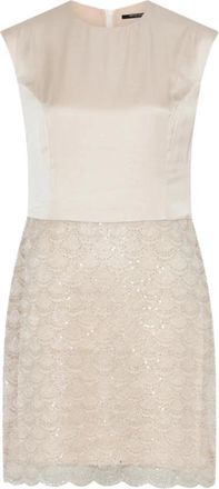 Bruuns Bazaar Archonto BBLisann Jurk - Dames - Feestkleedjes - Beige - L - Leer - Kleedjes