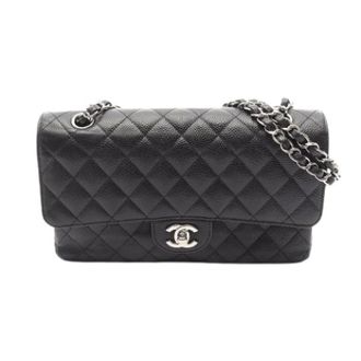 Chanel Pre-owned Vintage Schoudertas - Dames - Pre-owned - Zwart - Maat: ONE Size Leer