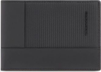 Piquadro Accessoires, Heren, Zwart, ONE Size, Leer, Portemonnee met 7 Kaartsleuven en RFID-bescherming