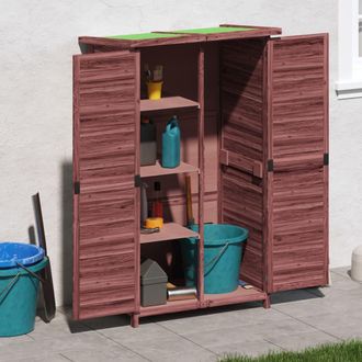 vidaXL Cobertizo Para Herramientas Jard&iacute;n Madera Pino Moca 83x57x140cm Vidaxl