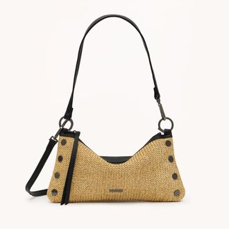 Hammitt Hammitt Kyle Noir Smooth Raffia Gunmetal Sml