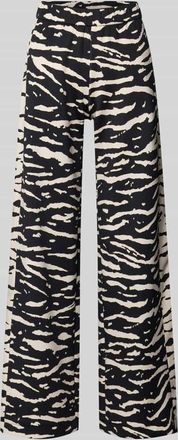 Marc Cain Wide Leg Stoffhose mit elastischem Bund in BLACK, Größe 34