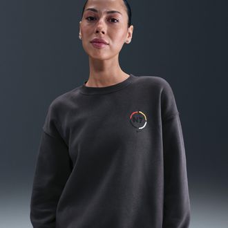 Nike Womens Nike Sportswear Phoenix Fleece N7 Oversized Crew-Neck Sweatshirt in Grey | II5761-060