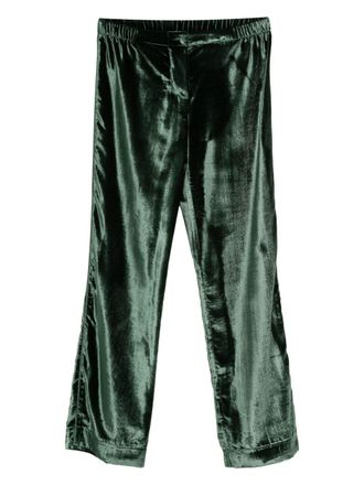 F.R.S. F. R.S. Womens Velvet High-Waisted Trousers