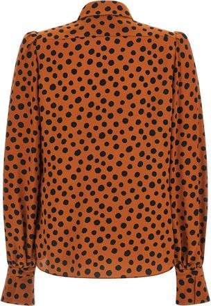 Valentino Garavani Womens Orange Silk Blouse