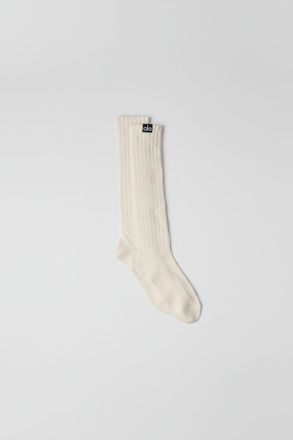 Alo | Scrunch Socks in Bone, Size: Medium