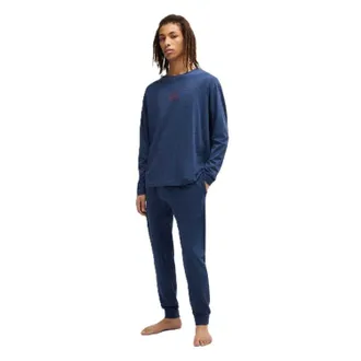 HUGO BOSS Herenjas met streepjesmotief, normale pasvorm (Donkerblauw)