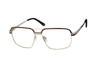 Haggar Mens H294 Aviator Eyeglasses In Charcoal/ Gold