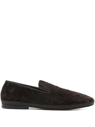 Henderson Baracco woven-design loafers - Brown