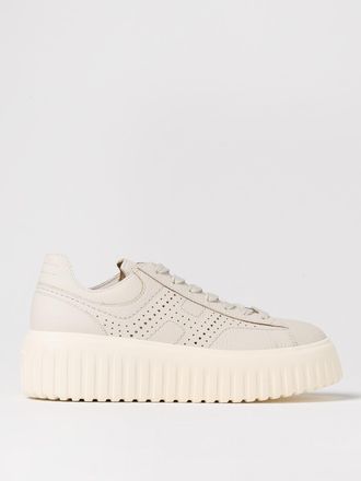 Hogan Sneakers H-Stripe in pelle a grana con logo traforato